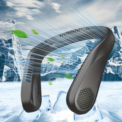 Portable Neck Fan, 360° Cooling Hands-Free Bladeless Fan, Long-Lasting 16H Battery, 4 Speeds, USB Rechargeable, Wearable Personal Fan for Women & Men, Travel, Office, Outdoor, Stocking Stuffers, Camping Gear and Equipment