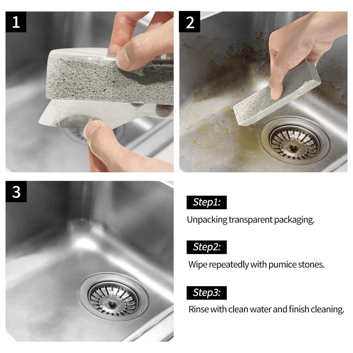 WHONLINE 36 Pack Pumice Stones for Toilet Cleaning Bowl Stick,Pumice Scouring Pad Pumice Stick Cleaner for Cleaning Toilet, Bathtubs, Kitchen Sink, Grill, Household, For Halloween And Christmas