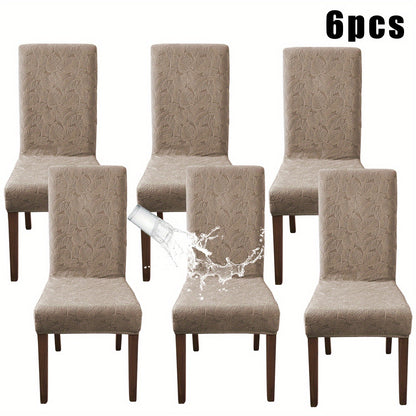 Stretch Dining Chair Covers Set of 4/6 - Plant Print Slipcovers for Dining Room Kitchen Chairs, Elastic Parsons Chair Protector, Home Decor
