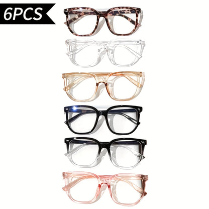 6 Pairs of Women'S And Men'S Anti Blue Light Glasses, Computer Reading/Gaming/Tv/Mobile Phone Glasses Suitable for Men And Women to Prevent Eye Fatigue
