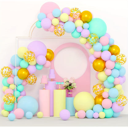 8FT And 5FT Golden Balloon Stand Kit, Free Bending Balloon Arch Column, Half Arch Balloon Stand with Base for Wedding, Birthday, Baby Shower, Graduation, And More