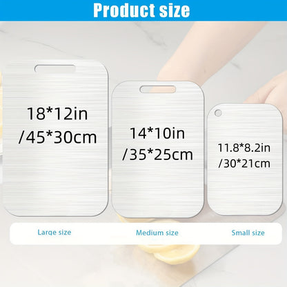 Titanium Cutting Board For Kitchen, 2025 New Upgrade 100% Pure Titanium Cutting Boards 3pcs, Large/Medium/Small Cutting Board, Double Sided Durable Metal Cutting Board