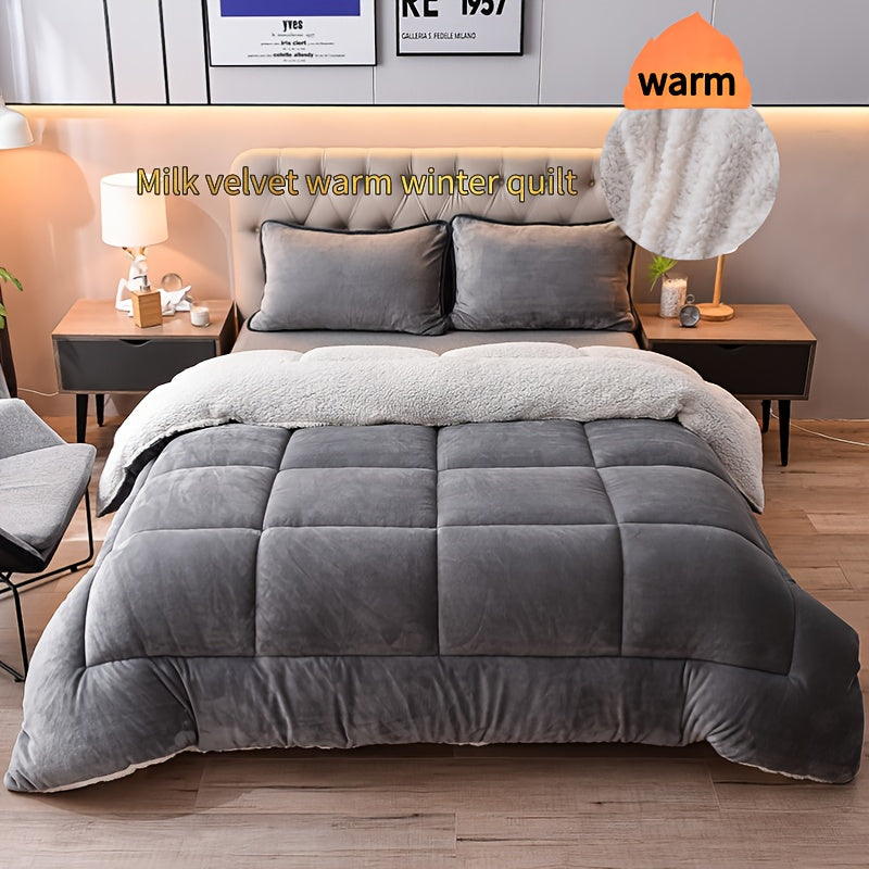 Opulent Reversible Milk Fleece Blanket - Cozy, Airy & Insulating for Year-Round Use, Ideal for Residential & Hospitality Settings, Washable in Machine (Pillowcase Excluded)