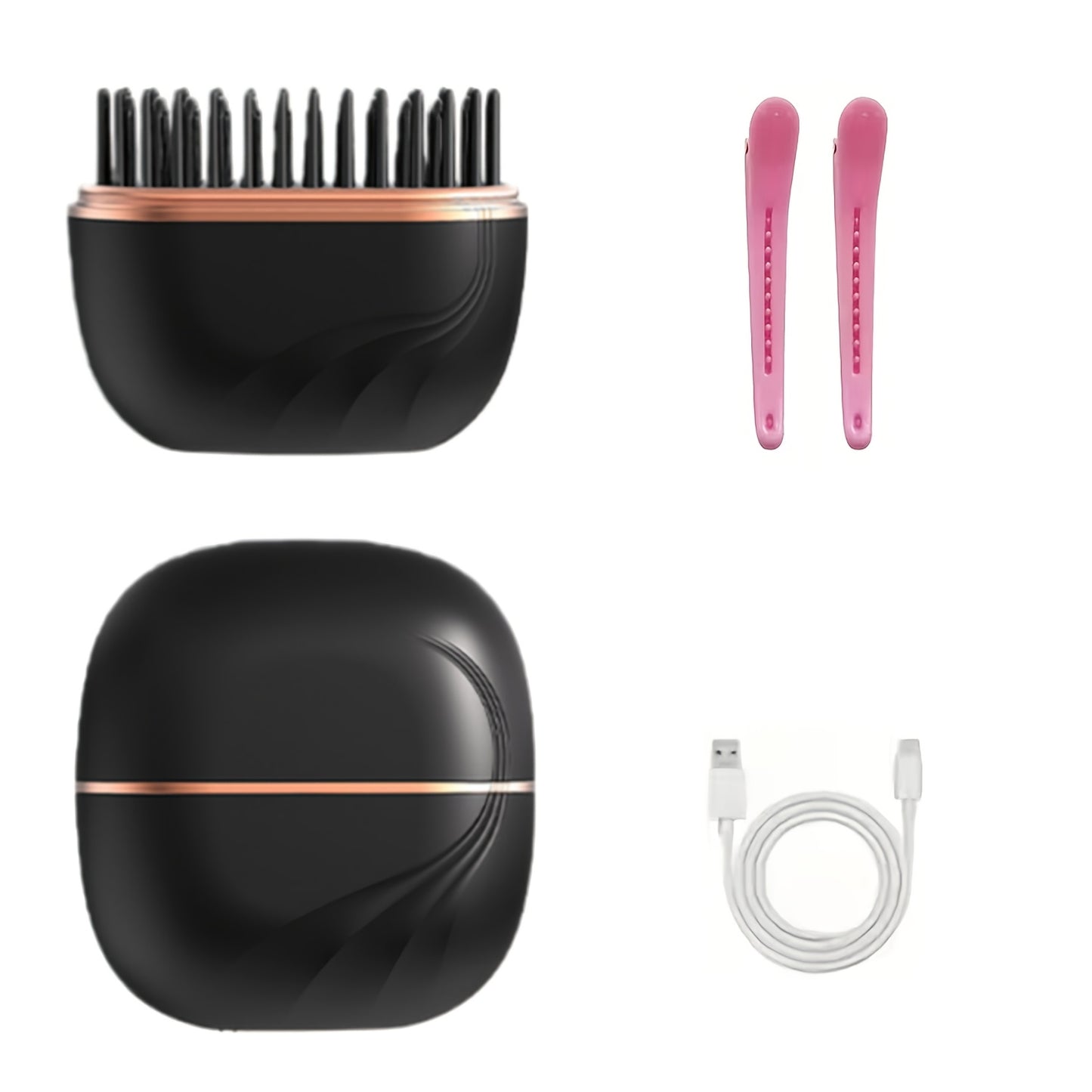 Mini Wireless Straight Hair Comb, Portable And Compact Straight Hair Comb, USB Charging Portable Straight Hair Brush, Small Hot Comb, Heat-Resistant And Lightweight Travel Style, Essential for Family And Travel, Preferred for Women'S Gifts