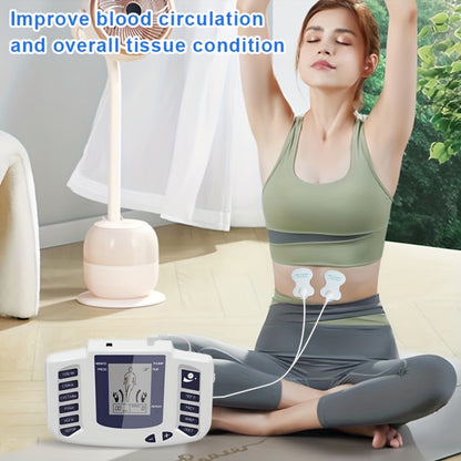 TENS EMS Dual Channel Stimulator | (4 Electrodes) for Relieving Back, Shoulder, And Knee Joints | Relaxation And Exercise, with 10 Modes And 8 Intensity Levels, The Best Gift for Family And Friends.