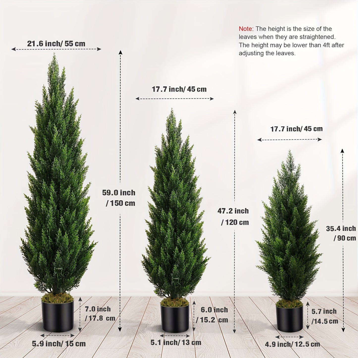 Artificial Cedar Topiary Tree UV Resistant – Potted Fake Cypress Tree for Front Porch, Entryway & Living Room – Evergreen Faux Cedar Plant for Indoor Outdoor Home Decor, Yard & Garden – 2FT 3FT 1 or 2 Pack