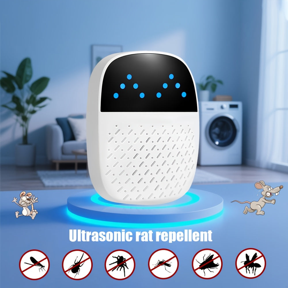 4pcs Dual-Mode Ultrasonic Insect Repellent Plug-In Indoor Mouse Repellent Harmless Home Mouse Repellent Repels Spiders Flies Ants Mice Roaches Wide Coverage - Suitable for Apartments, Dormitories And Household Necessities