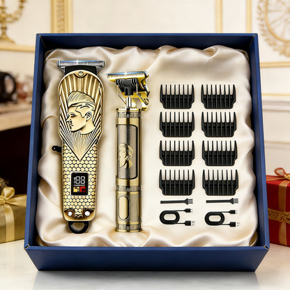 Men's Hair Clipper, Professional Electric Hair Trimmer, Beard Trimmer and Rechargeable Shaver Set, LED Display, Men's Grooming Tool Kit, Suitable for Daily Grooming and As A Gift for Men.