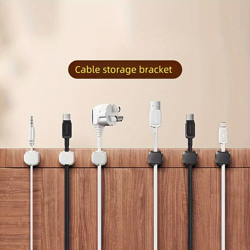 16pcs Cable Organizer Set, Self-Adhesive Magnetic Clips, No Drilling Required, for Home Office Desktops And Walls, Adjustable And Versatile Cable Management