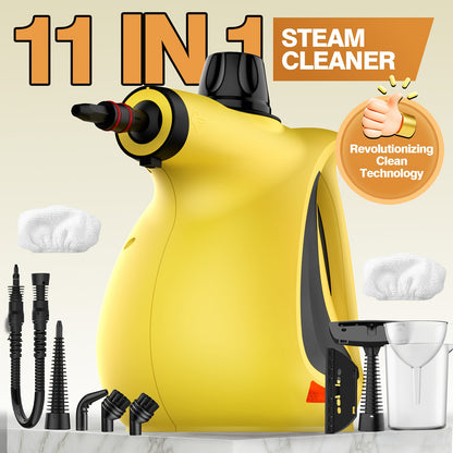 Multi-Surface Natural Steam Cleaner with 10 Accessories: Portable Power for Home