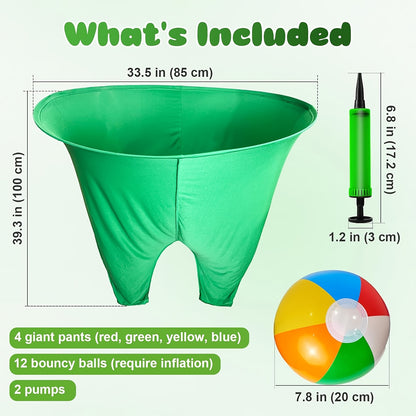 Grandma Pants Yard Games | Fun Inflatable Outdoor Party Games with Elastic Ball, Suitable for Group Participation, Polyester Material