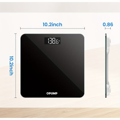Digital Bathroom Scale High Precision 400 lbs – Electronic Body Weight Scale with Backlit HD LCD Display, kg/lb/st Switchable, Easy Read, Includes Batteries