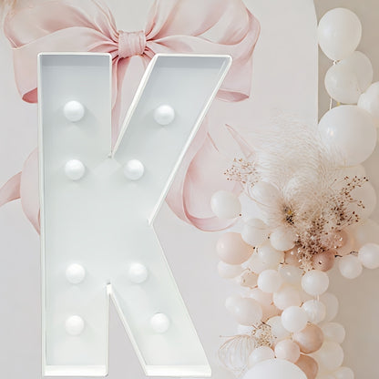 Cool White - 3ft Tall Marquee Letters Frame Cool Lighted Letters - /LOVE/HBD DIY Displays for Weddings, Proposals & Celebrations Wall Pediments KT Board