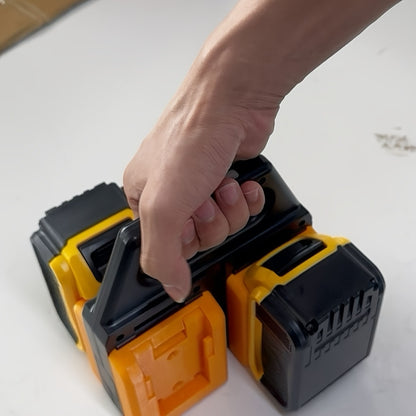 DeWalt 18V 20V Battery Storage Rack – 4-Port Portable Holder with Mounting Frames, Upgradeable Tool Hanger Organizer, Modular & Individually Assembled Battery Mount for Workshop & Jobsite