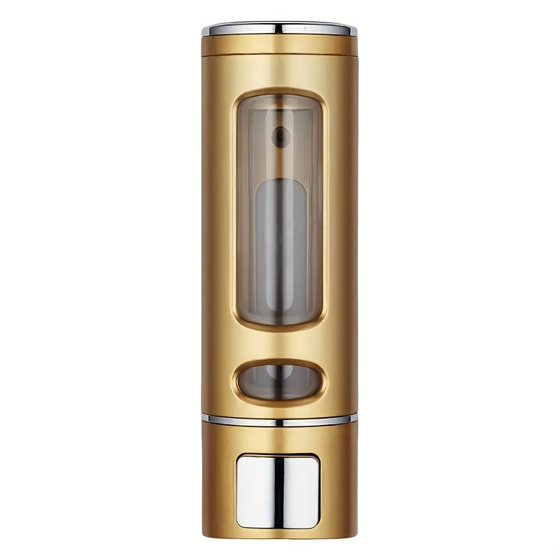 Wall-Mounted Large Capacity Soap Dispenser, 13, 53oz - Manual Press, No-Drill Installation, Plastic - Ideal for Shower Gel, Shampoo & Liquid Cosmetics - Home & Bathroom Organization|Modern Dispenser|Wallmounted Dispense