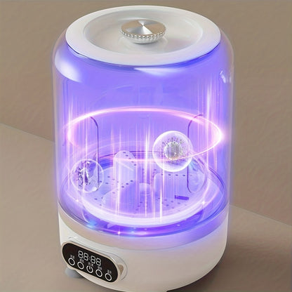 Portable Mini Washing Machine Wash & Dry All-in-One, Blue Light Sterilization, Flexible Drainage, Compact Travel Laundry Washer for Dorm Apartment Camping RV
