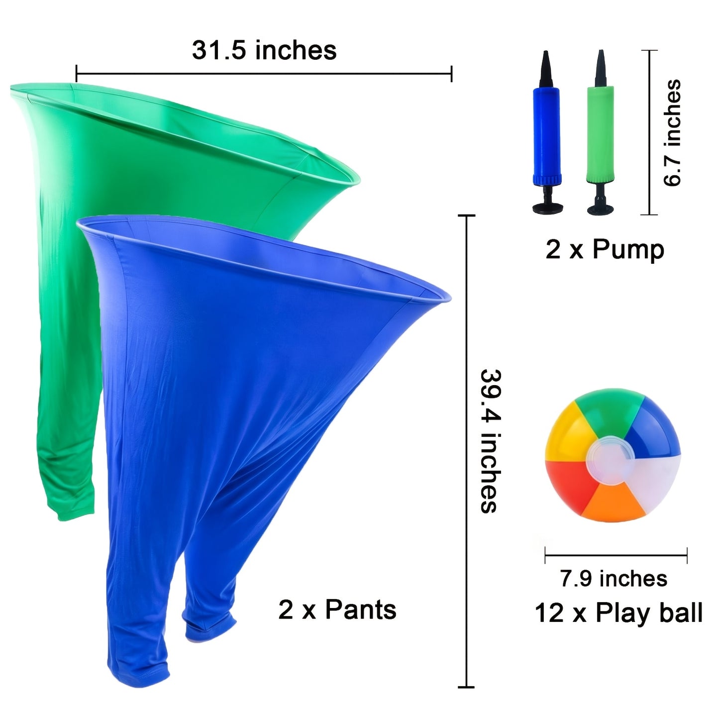 2pcs Grandma-style Pants Courtyard Fun Games, Grandma-style Pants Outdoor Team Building Games, Grandma-style Pants Casual Outdoor Games (Including Elastic Balls), Party Games & Activities,Summer Party Games,Interactive Party Games,Baby Shower