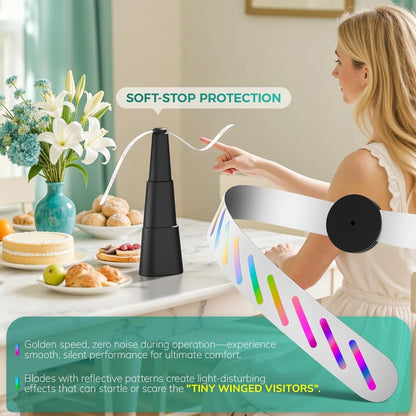 Outdoor Food Fan 4-Pack Battery Powered Silent Table Fan with Hook for Picnic BBQ Patio Party Restaurant Desktop Home Food Protection Black