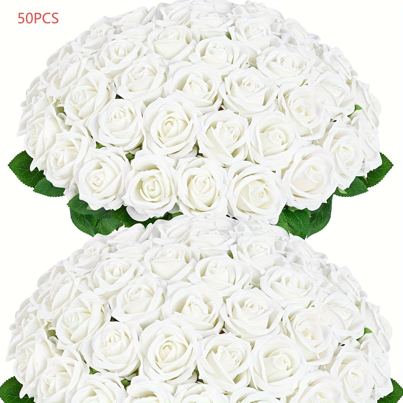 50/100pcs Red Roses Artificial Flowers, Real Touch Velvet Roses Bouquet Fake Flowers Bulk, Artificial Roses with Long Stems for Valentines Day Gift DIY Bridal Wedding Centerpiece Decorations, Mothers Day Decor, Home Decor, Room Decor, Rosas Eternas