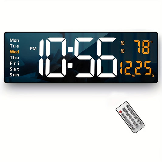 1pc Digital Clock LED, Display Table Clock Electronic Dual Alarm Settings, 4 Level Adjustable Light Clock for NightStand Bedside, Timing Clock And Countdown Function:up to 3897.64inch 99S, Orange
