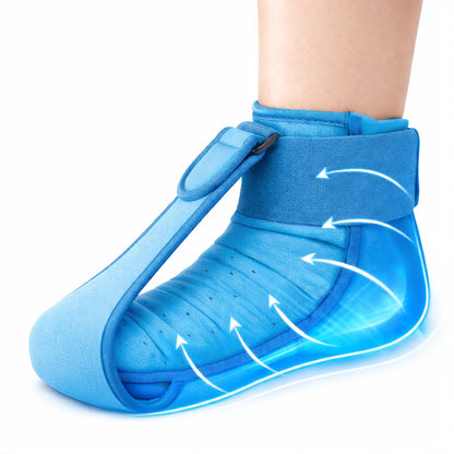 Breathable Night Splint with Detachable Gel Ice Pack - Lightweight Ankle Support