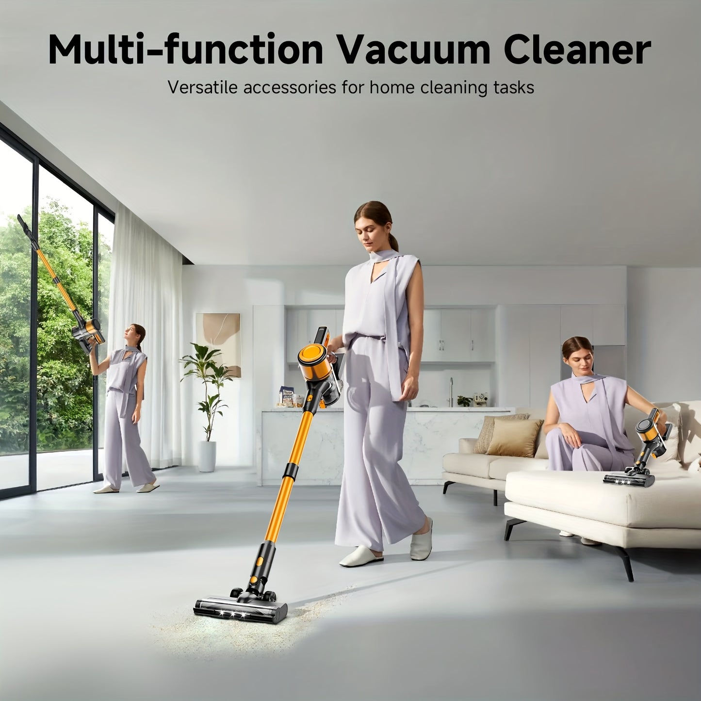 30-60Kpa Powerful Stick Vacuum, Up To 55Mins, Vacuum Cleaners For Home Anti-Tangled Lightweight Handheld For Hardwood Floor, Carpets, Pet Hair Includes Corded And Cordless Vacuum Cleaners