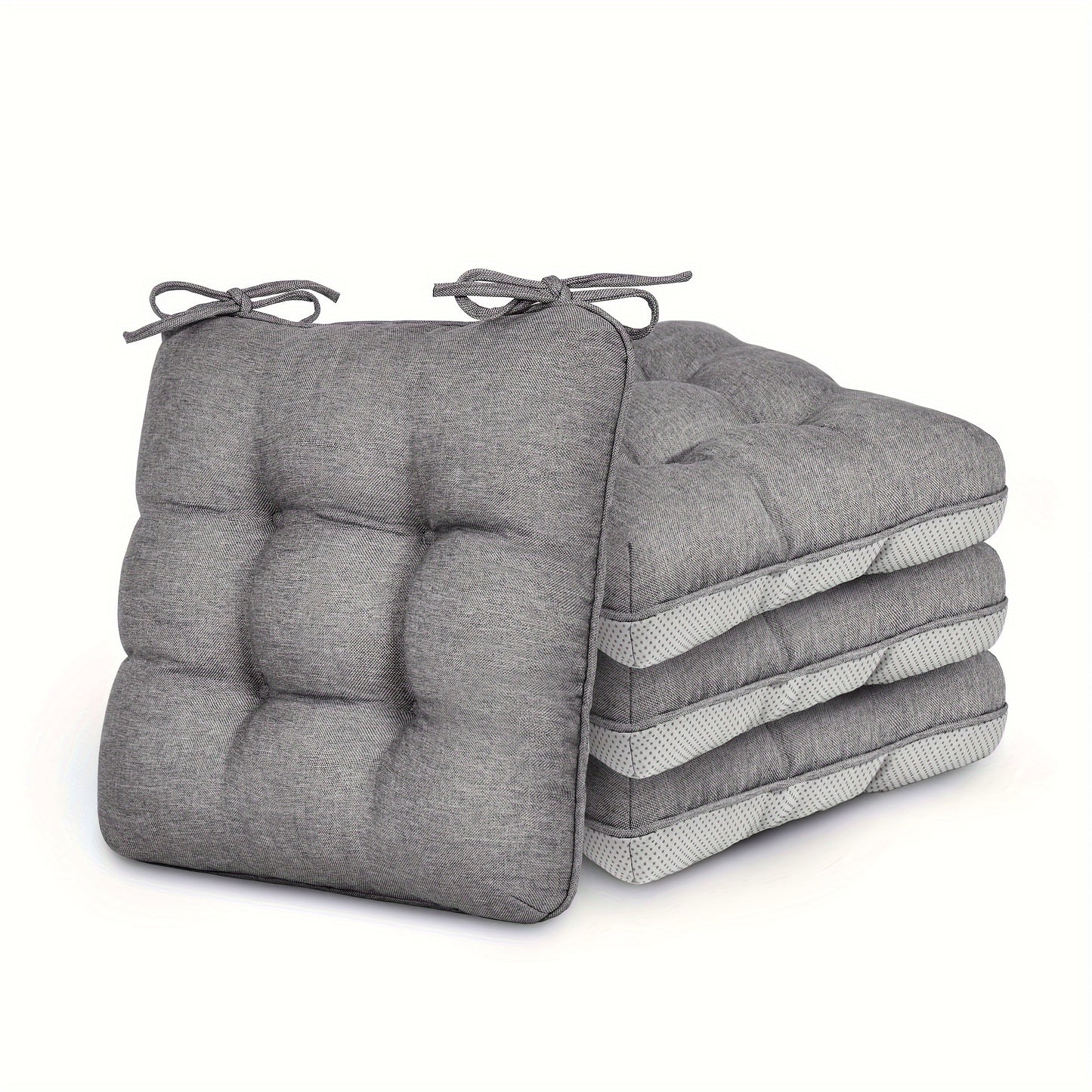 New Year 4/8pcs Memory Foam Chair Cushions, M L Size Available, Outdoor/Indoor Chair Pads for Dining Chairs 4/8 Pack, Seat Cushions for Kitchen, Dining Room, Office, Patio Chair