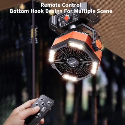 Stay Cool Anywhere: 20000Mah Portable USB Outdoor Fan with Infinite Speed Control, Strong Wind, Rechargeable Battery And Site