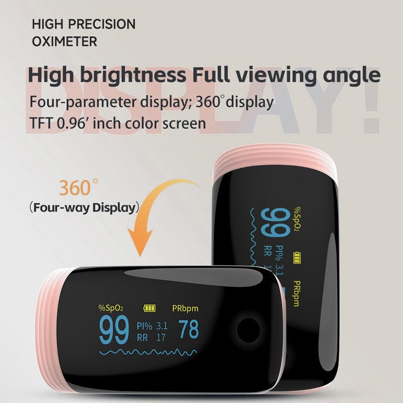 VROVIRE FDA Cleared Rechargeable Pulse Oximeter Fingertip Oxygen Monitor Fingertip With SpO2 Pulse Rate And PI RR OLED Precision Fast Oximeter SpO2 Reading