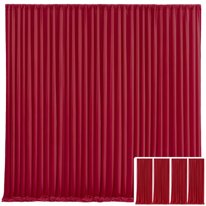 4 Pack 5x10 Feet Elegant Heavyweight Nonwoven Blackout Backdrop Curtain - Durable & Wrinkle-Resistant, Smooth Hanging - For Wedding, Birthday, Baby Shower Party Decor Photography Background