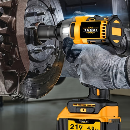 A Cordless Impact Wrench Set That Includes a Charger, Featuring a Lithium-Ion Wrench That Is Portable And Comes with a Quick Charger, Ideal for Home And Automotive Maintenance And Repair Tasks