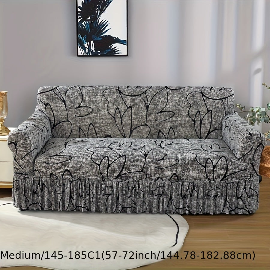 1pc Elastic Printed Sofa Slippers Skirt Sofa Cover Sofa Cover Four Seasons Universal Furniture Protective Cover Bedroom Office Living Room Home Decoration