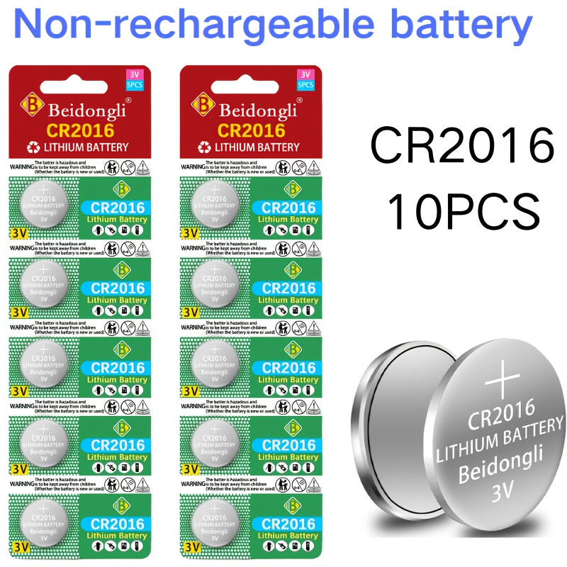 CR2016 Battery 3V Lithium Coin Cell 20 Pack Non-Rechargeable Long-Lasting for Car Key Fob Remote Control Watch Calculator Hearing Aid Small Electronics