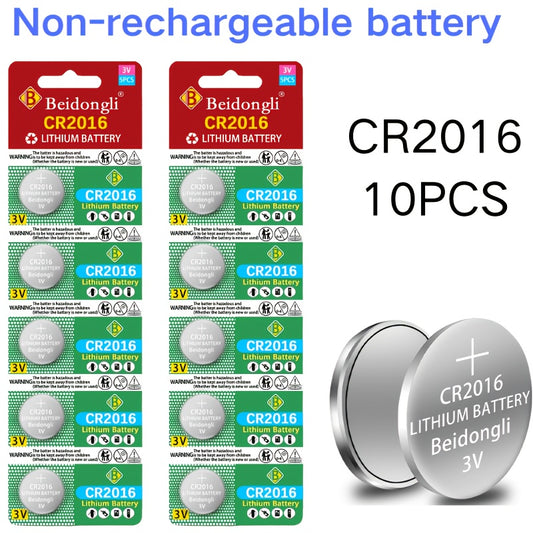 CR2016 Battery 3V Lithium Coin Cell 20 Pack Non-Rechargeable Long-Lasting for Car Key Fob Remote Control Watch Calculator Hearing Aid Small Electronics