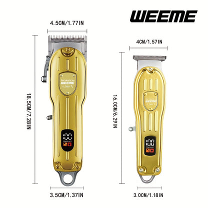 [Father's Day Gift] WEEME 2pcs Electric Hair Cutting And Beauty Combination Men's Professional Hair Clipper Cordless Hair Clipper Rechargeable Trimmer Men's Beard Trimmer Hair Clipper And Hair Clipper Kit.Father's Day Gift For Men