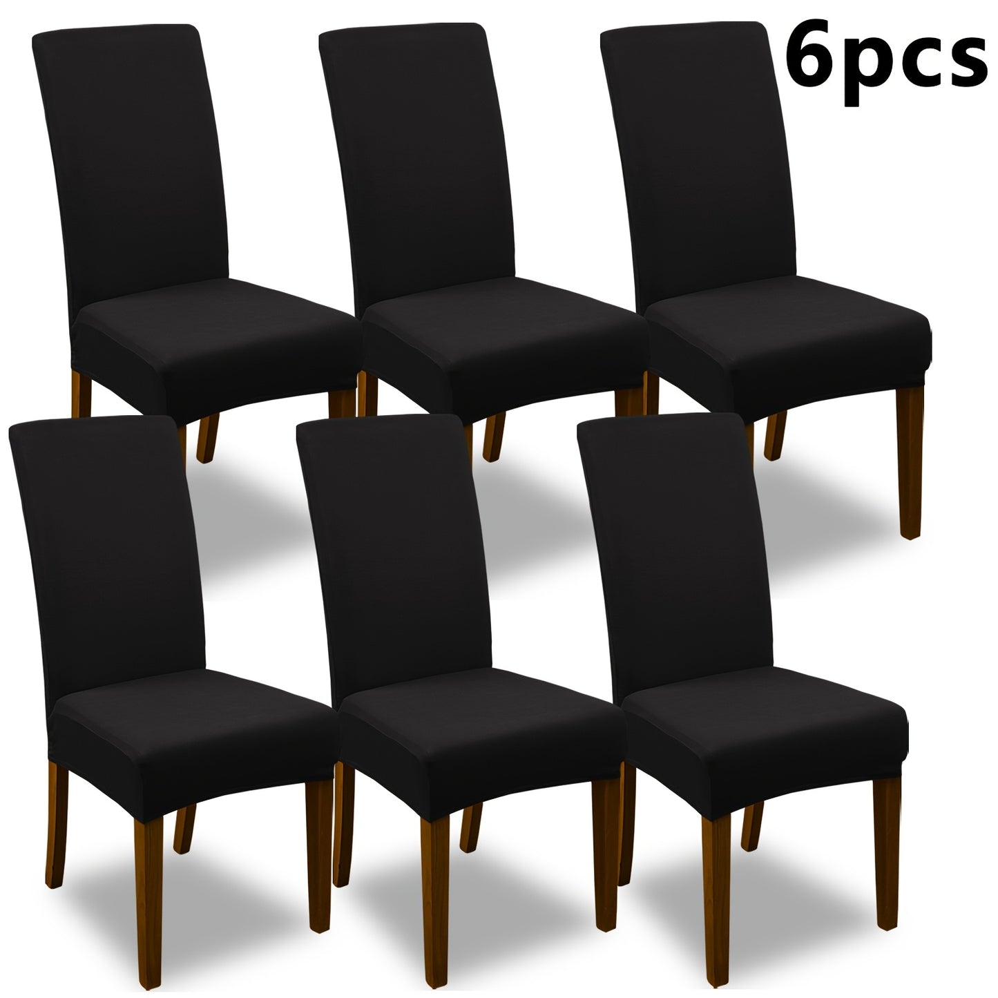 4pcs Set/6pcs Set Milk Elastic Home Kitchen Dining Chair Slipcover, Chair Cover, Furniture Protector For Wedding Office Living Room, Valentine'S Day Gift, Valentine'S Day Decorations