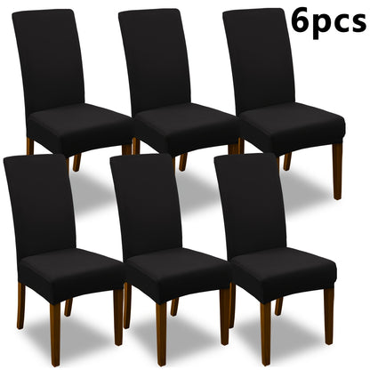 4pcs Set/6pcs Set Milk Elastic Home Kitchen Dining Chair Slipcover, Chair Cover, Furniture Protector For Wedding Office Living Room, Valentine'S Day Gift, Valentine'S Day Decorations