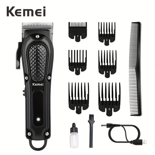 [Ideal Barber Gift] Kemei 1071 Professional Cordless Hair Shears With USB, Portable Hair Shears Suitable For Barbers - Ideal Barber Gift, & Precise For Salon, Spa, Travel