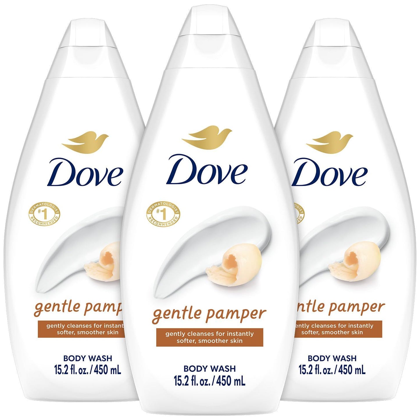 3 Pack Dove Body Wash Gentle Pamper 450 ml 15.2 oz