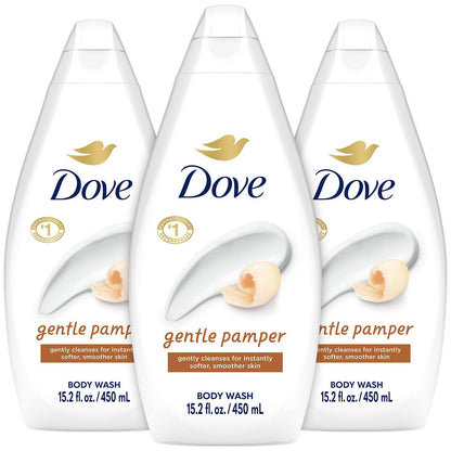 3 Pack Dove Body Wash Gentle Pamper 450 ml 15.2 oz