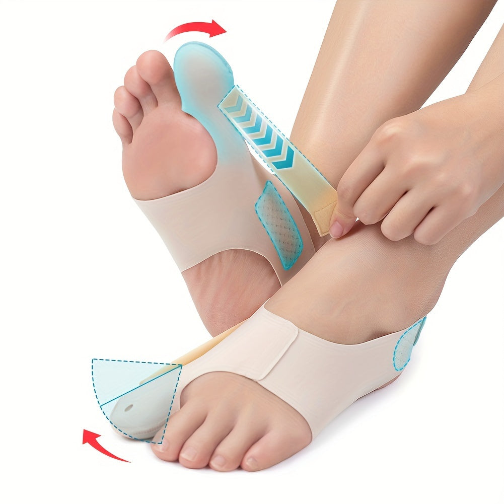 1Pair Corrector Socks, Big Toe Straightener for Day/Night, Adjustable & Breathable Sleeve In Shoe, Bunions Correction