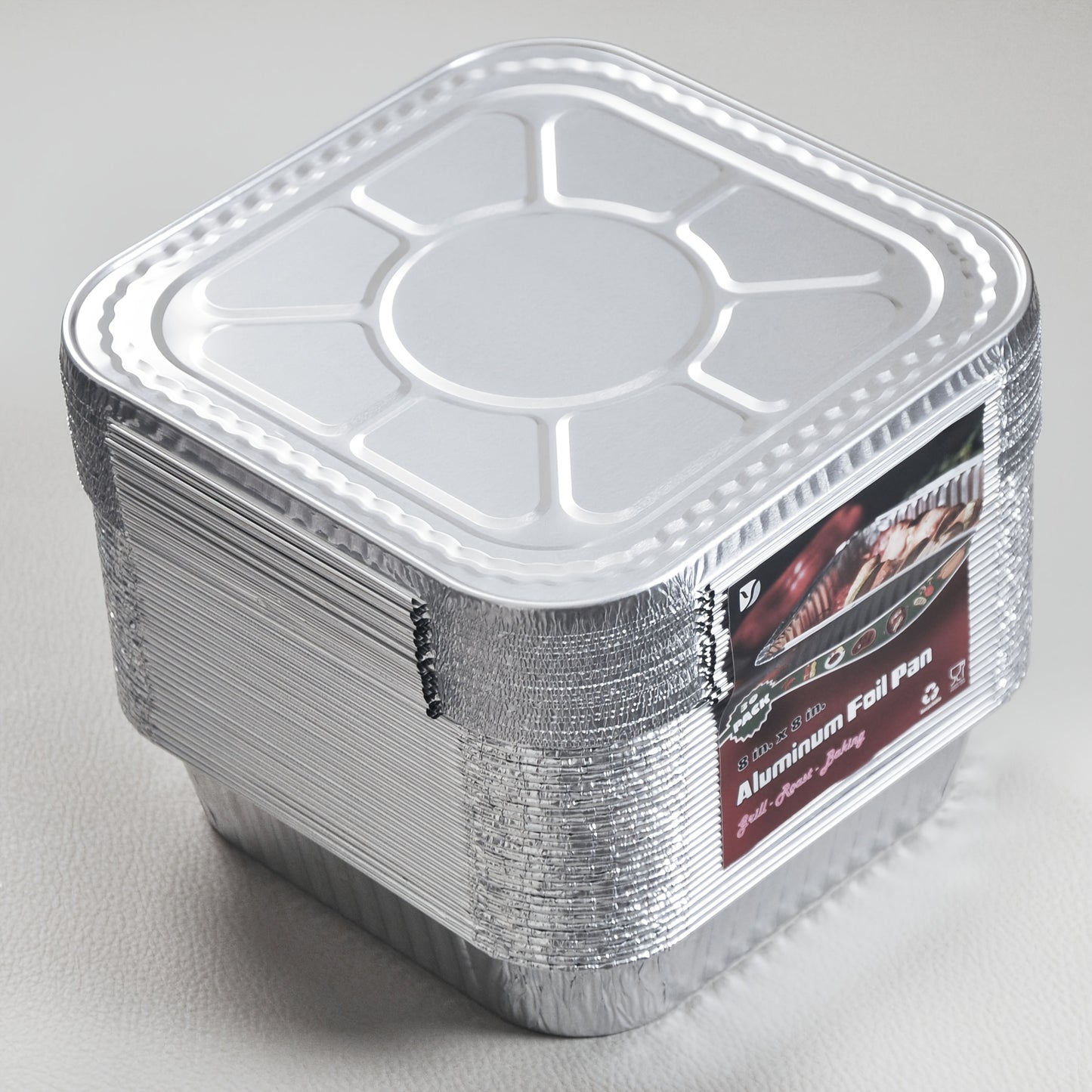 8x8 Aluminum Pans (30 Pack) 8 Inch Foil Pans - Cake Pans - Aluminum Square Pans with Lids - Disposable Food Container - Great for Cake Baking, Cooking, Freezing, Prepping Food