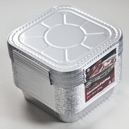 8x8 Aluminum Pans (30 Pack) 8 Inch Foil Pans - Cake Pans - Aluminum Square Pans with Lids - Disposable Food Container - Great for Cake Baking, Cooking, Freezing, Prepping Food