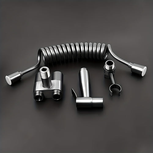 1pc Toilet Spray Gun Companion One in Two Out Function Outlet Angle Valve Toilet Woman Washing Machine Booster Spray Gun Household Angle Valve Flusher