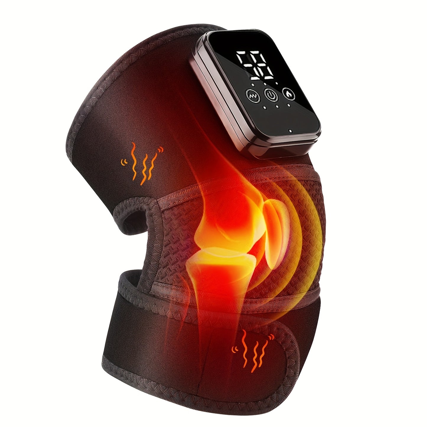 Heated Knee Massager, Wireless Design, Portable Heated Knee Pad For Warmth, 3-in-1 Shoulder And Elbow Heating Pad With Vibration, 3800mAh Battery Knee Pad, The Best Gift For Elders And Friends