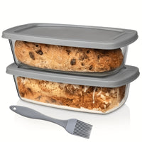 2-piece baking pan set + 1 silicone brush
