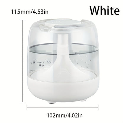 Silent USB Powered Home Humidifier with Seven Color Night Lights, Double Haze, Visible Water Level, 26dB Noise, Long-lasting 24-hour Run - Ideal for Living Room, Bedroom, Office - Perfect Birthday or Christmas Gift, Humidification, More