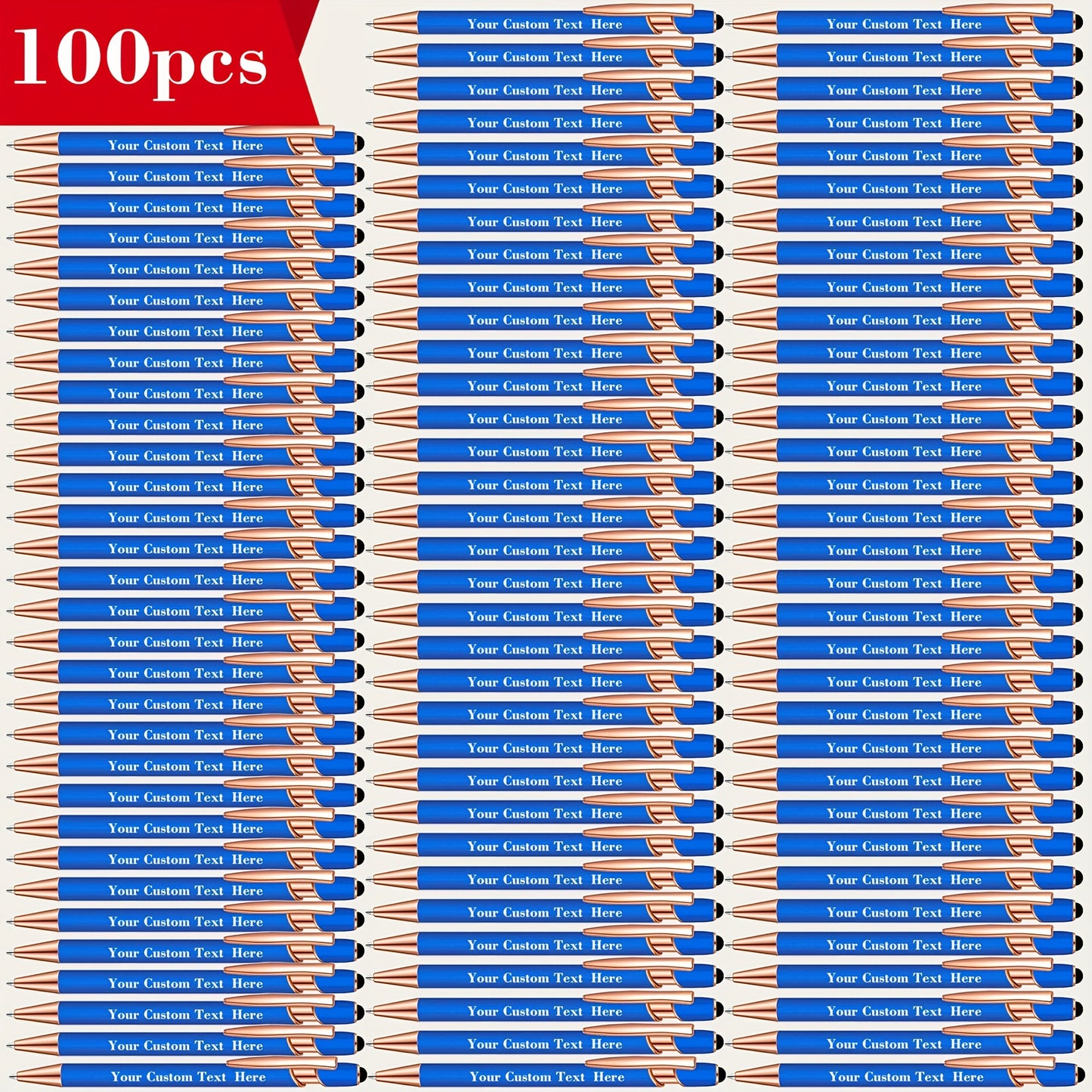 100pcs Custom Engraved Luxury Tactile Ballpoint Pen Set, Metal-Shaft Custom Pen - Personalized Writing Instrument, Perfect Choice for Anniversary, School Supplies, Christmas, Birthday, Graduation Season Gifts, And Party Favors