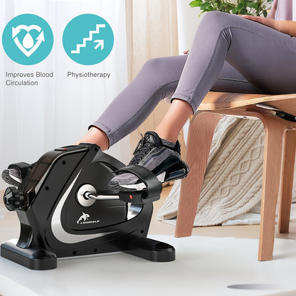 Portable Elliptical Trainer, Mini Exercise Bike For Home & Office, LCD Display, 8 Resistance Levels, Silent Anti-Slip Design, 350lb Capacity, For Arm & Leg Pedal Training, Ideal For Home, Office & Seniors