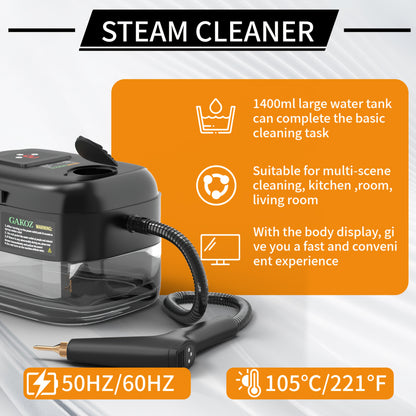 High Pressure Steam Cleaner, Steam Cleaner Handheld, High Temperature Carpet Cleaner, Handle Gear Switch Adjustment, LCD Display, 40.58oz Water Tank Capacity, Suitable for Kitchen Fumes, Sofas, Easter Gifts,